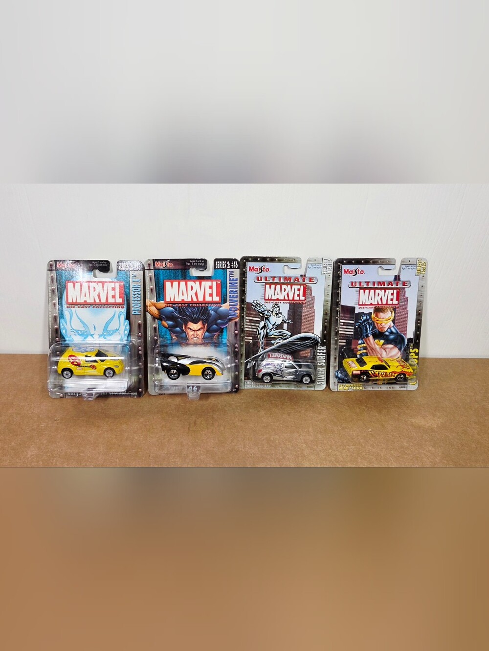 MAISTO X-Men Ultimate Marvel DieCast 2002 Wolverine Cyclops ProfX NEW Lot Of 4